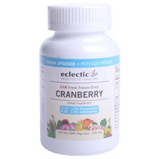 에클렉틱인스티튜트 로우 프레시 프리즈 드라이드 크랜베리 300mg Non-GMO 베지 캡, 1개, 120정