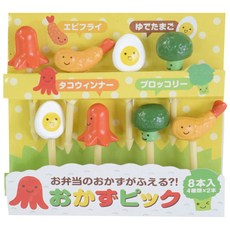 토루네 캐릭터 브로콜리픽, 8p (소시지 2p, 새우튀김 2p, 달걀 2p, 브로콜리 2p), 1개