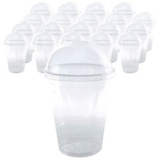 디저트 컵 20p + 돔뚜껑 20p 세트, 1세트