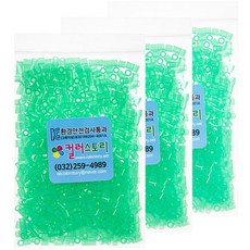 컬러스토리 싱글 컬러비즈, 투명형광청록, 6개