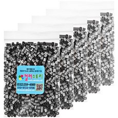 컬러스토리 싱글 컬러비즈, 은색, 5개