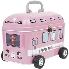 感性噗噗打工熊 急救箱 藥盒, 粉色的