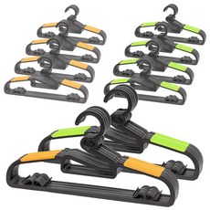 DECOSIN 愛心防滑衣架, 綠色, 橘色, 100個