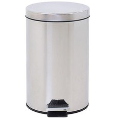 GRD Company 靜音不鏽鋼踏板垃圾桶, 1個, 銀色