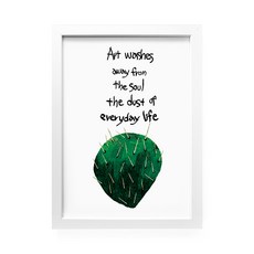 all new frame A3仙人掌圖案裝飾掛畫+MDF板, 白色的