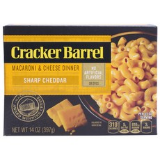 Cracker Barrel 마카로니 & 치즈 디너 샤프 체다, 1개, 397g
