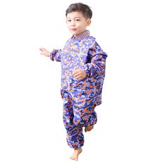 plie 軍事全身美術圍裙 军事 S, 1 個, 藍色