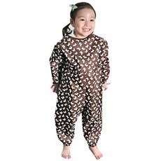 Plie 全身藝術禮服拉鍊小狗圖案 L, 1 個, 棕色的