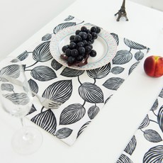 아포아룸 세실 방수 테이블매트, 블랙, 29 x 40cm