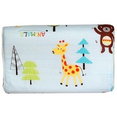 design&Story 動物印花孩童記憶枕頭, 藍色