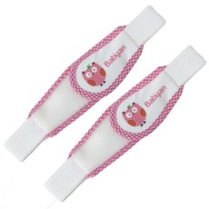 베이비앙 부엉이 캐릭터 기저귀 밴드, 핑크, 2개