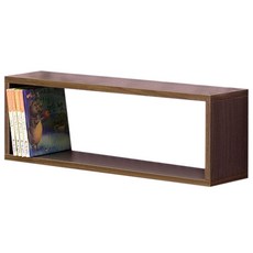 4MERIT 長方形層架 600, 胡桃木色, 1層