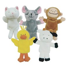 CHUNG YANG TOY 柔軟動物手指玩偶, 5種, 1套, 2號