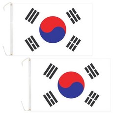 더자카 게양용 태극기 8호, 화이트, 2개