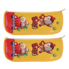 coco MoNg 卡通圖案餐具袋, 2入, 黃色