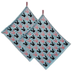 lapezzo 주방 고리 핸드타올 레빗, 블루, 2개