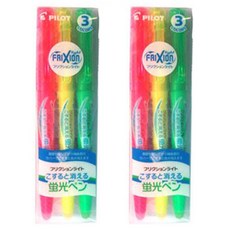 PILOT 百樂 FRIXION Light 螢光筆 3色組, 螢光, 2組