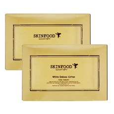 SKINFOOD 白色壓花化妝棉, 2個, 120件