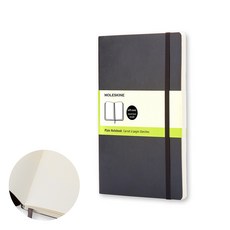 몰스킨 클래식노트 플레인 소프트커버, 블랙 라지(Large), 1개