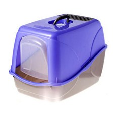 FOP 半封閉式貓砂盆, 54 x 38.5 x 38 厘米, 紫色的