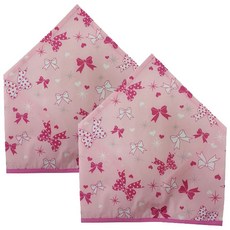 플리에 아동용 핑크리본 두건 2개