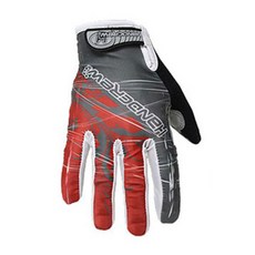 핸드크루 오스카 트라이얼 자전거 장장갑 M, 레드, 1개