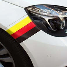 RookieMarket 德國國旗車用裝飾貼紙, 2個, 極線B