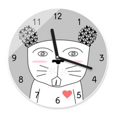 무소음 북유럽 캐릭터 벽시계 대형, CCD260-015