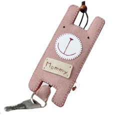 난쟁이똥자루 엄마 곰돌이 키홀더 만들기 펠트 DIY 세트, 1개