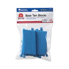 Learning Resources 數學學習積木組 益智包裝款, 藍色