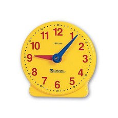 Learning Resources 教具用時鐘 M號, 黃色, 1個
