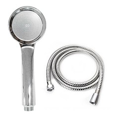 IRONFITTING 節水蓮蓬頭+淋浴管1.5m組, 銀色, 1組