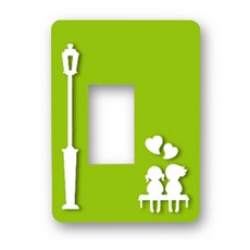 Home Coco 掀蓋式開關保護蓋 愛情故事, 綠色