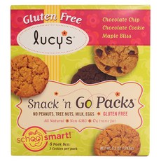 Lucy's 스낵 앤 고 팩스 초콜릿 칩 초콜릿 쿠키 메이플 블리스, 178.6g, 1개