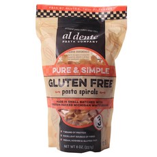 Al Dente 퓨어 앤 심플 글루텐 프리 파스타 스파이럴, 227g, 1개