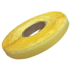 生活樂園 魔鬼氈鉤面膠帶 20碼 毛面 黃色, 1個