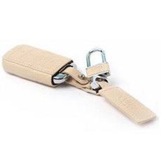 선진브이아이피 럭셔리 프리미엄 가죽키홀더 기아 K7/K9 4버튼용, 크림, 기아 4버튼타입