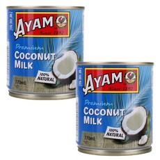 아얌 코코넛밀크 캔, 270ml, 2개