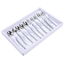 SMF 德爾福陶瓷茶匙茶叉10件套, 1組, 茶匙 5支+茶叉 5支+盒子