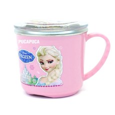 겨울왕국 논슬립 뚜껑 스텐컵 FRO4347, 혼합 색상, 1개