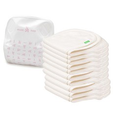 mooroo 花生型布尿墊 S號 10入 8kg以下適用+印花布尿褲 S號, 1組, 粉色印花兔子