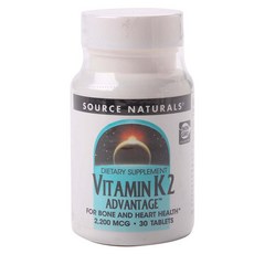 소스내츄럴스 비타민 K2 어드밴티지 2200 mcg 타블렛, 30개입, 1개, 30정