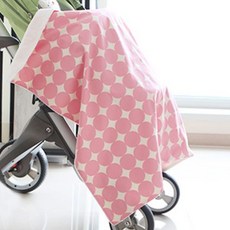 SKAN BEBIS 孩童印花毯, 大圓點款(粉色)