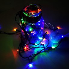 베베데코 녹색선 LED 줄전구 50구 2p, 칼라
