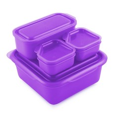 굿빈 포션 온 더 고 퍼플 유아 도시락 4종세트, 1개