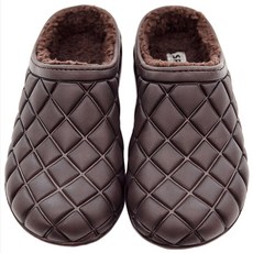 SPORDINO 素色絎縫內刷毛室內拖鞋, 咖啡, 230