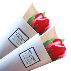 單支玫瑰香皂花, 紅色