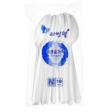 LIVINGWELL 免洗塑膠湯匙, 200個, 1個