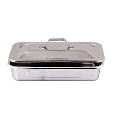 不鏽鋼方盤附蓋 230 × 130 × 45mm, 1個