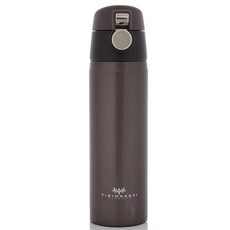 TIRINNANZI 彈蓋式保溫瓶, 巧克力棕, 450ml, 1個